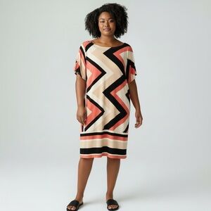 Studio One Chevron Shift Dress